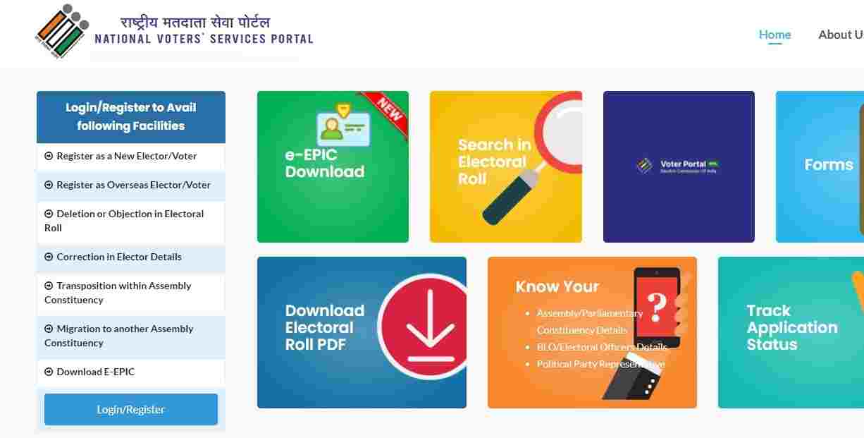 Go To The Official Website Of "NVSP" - Apply Duplicate Voter Id Card Online In Simple Steps-Trinyetra | Step1