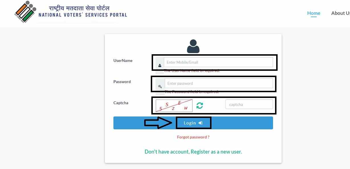 Login By Registered Email Id -  | Step6