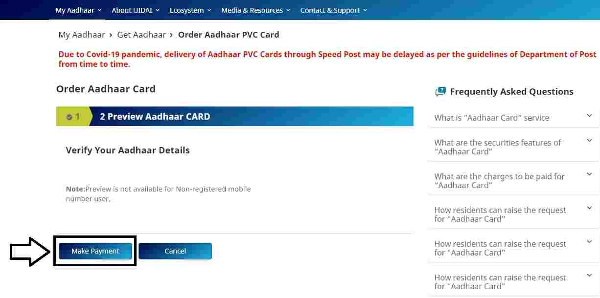 Click "Make Payment" Button -  | Step9